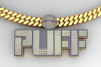 design 3d jewelry name pendants for prototyping