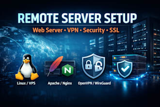 configure your linux server, including web hosting and VPN
