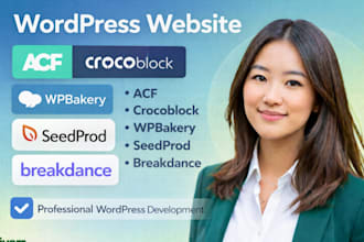 wordpress website acf, crocoblock, wpbakery, seedprod, breakdance