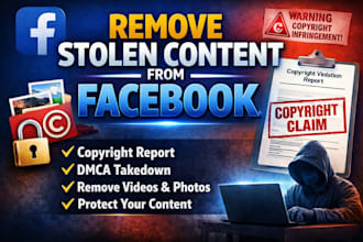 submit facebook copyright claim and remove stolen content