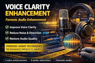 do voice clarity, restore audio, clean up audio recordings using forensic audio