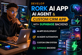 develop rork ai app, react native app, supabase backend and deploy to app store