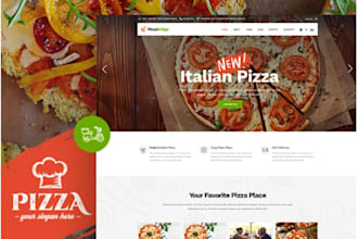 create pizza and fast food website development