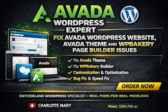 fix build avada wordpress website, avada theme and wpbakery page builder issues