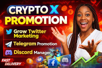 crypto promotion twitter marketing telegram bot discord manager insta mass dm