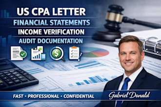 us CPA letter financial statements audit and income verification