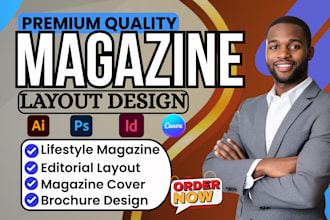design magazine layout, newsletter, catalogue, publish on vents magazine