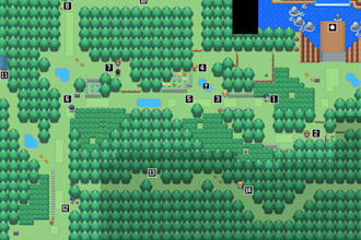 create custom pokemon gen 3 4, 5 pixel tilemap town city, buildings for rpg game