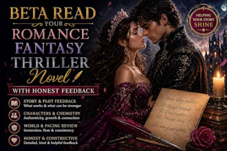 beta reader your romance fantasy thriller with honest feedback