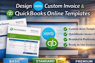 design xero custom invoice design template and quickbooks online