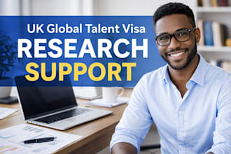 help with UK global talent visa research support writing