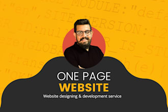 create onepage website or landing page design