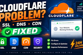 fix cloudflare SSL, dns, CDN and website connection errors