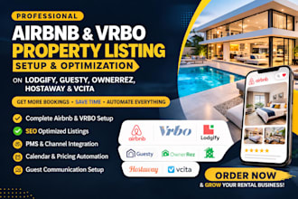 setup property listing using airbnb vrbo lodgify guesty ownerezz hostaway vcita