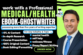 write medical and health ebook health article and self care ebook content writer