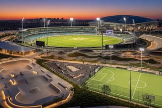 design 3d sports fields, stadiums, gyms tennis court and game ready environments