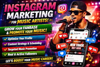 be your music artist instagram marketing manager, social media manager