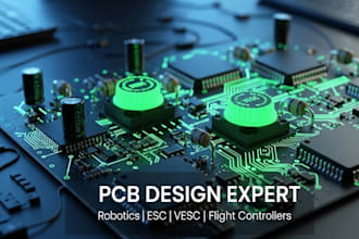 do pcb design for robotics, esc and vesc motor drivers, and flight controller