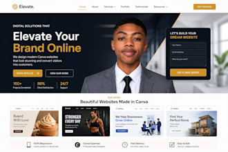 canva website design canva landing page canva website portfolio redesign