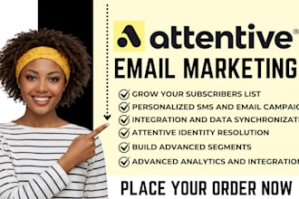 attentive email and SMS flows and shopify integrations