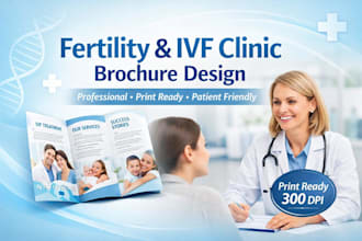 design print ready brochure and flyer for fertility ivf clinics and medicals spa