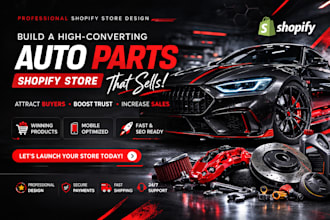 build auto parts automotive shopify website  automobile car accessories store