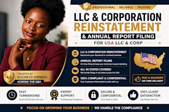 do llc and corporation reinstatement, annual report filing for usa llc, corp