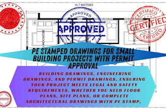 pe stamped drawings architectural plans building  engineering permit drawings
