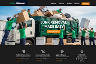 build squarespace junk removal website waste removal company website hauling web
