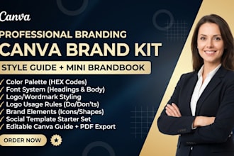 design a canva branding kit for startups, coaches, and online businesses