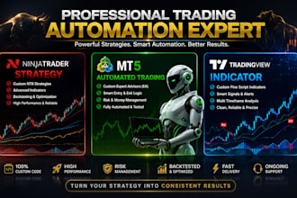 code ninjatrader strategy, mt5 automated trading and tradingview indicator