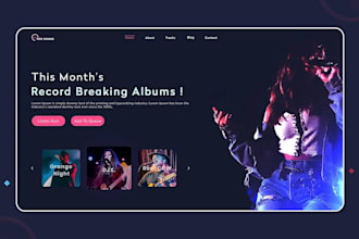 design and build music website for music artist, dj, band, or record label