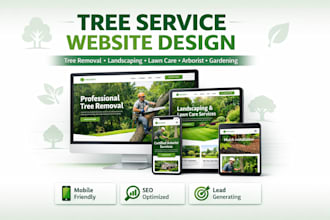 design a tree service, landscaping, tree removal, arborist and lawn care website