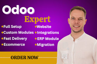 do odoo modules development, odoo website design, customization and integration