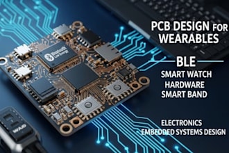 design pcb and embedded system for ble, wearable touch hid smart watch and band