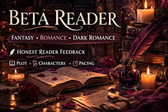 beta read your fantasy, romance, or dark romance manuscript