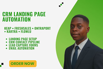build CRM landing pages using keap, freshsales, ontraport, kartra and flowlu