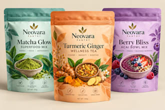 create cpg food packaging, restaurant branding, coffee packaging, food box
