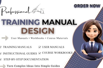 create training manual, online course, training course, user manual, workbook