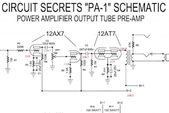 design custom guitar pedal circuits, audio amplifiers,  and pcb layout