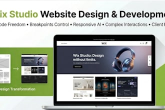 design wix website, wix studio website, figma to wix, wix booking, wix seo