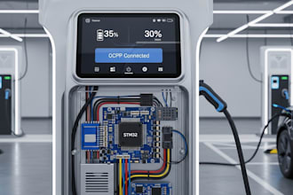ev charger hardware architecture using stm32 controller and ocpp communication