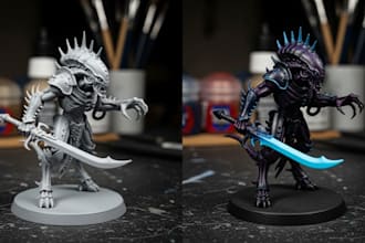 3d print and paint warhammer dnd action figure miniature resin 3d model tabletop