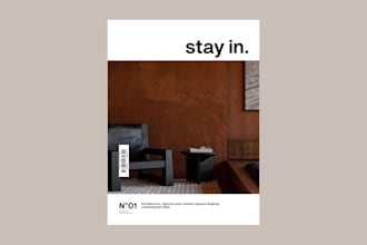 design a professional magazine or editorial layout