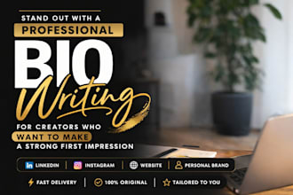 write a professional bio for creators