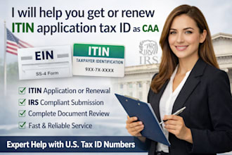 help you get or renew itin application tax id as caa