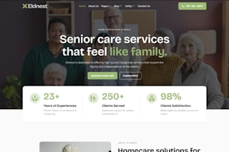 design wix home care agency website sqaurespace elderly caregiver website