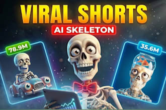 create viral ai skeleton story videos for youtube and tiktok