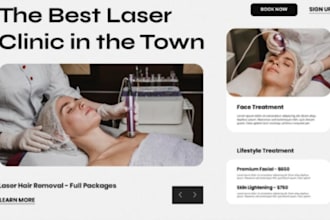 build wix beauty clinic website skincare lounge business website