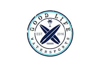 design best quality monogram water sports logo